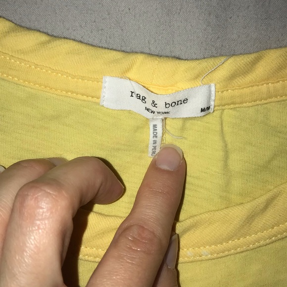 rag & bone Yellow Short Sleeve Tee - Picture 4 of 5